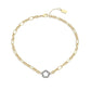Faux Stone Signature Pave Tea Rose Choker
