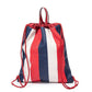 Striped Drawstring Backpack