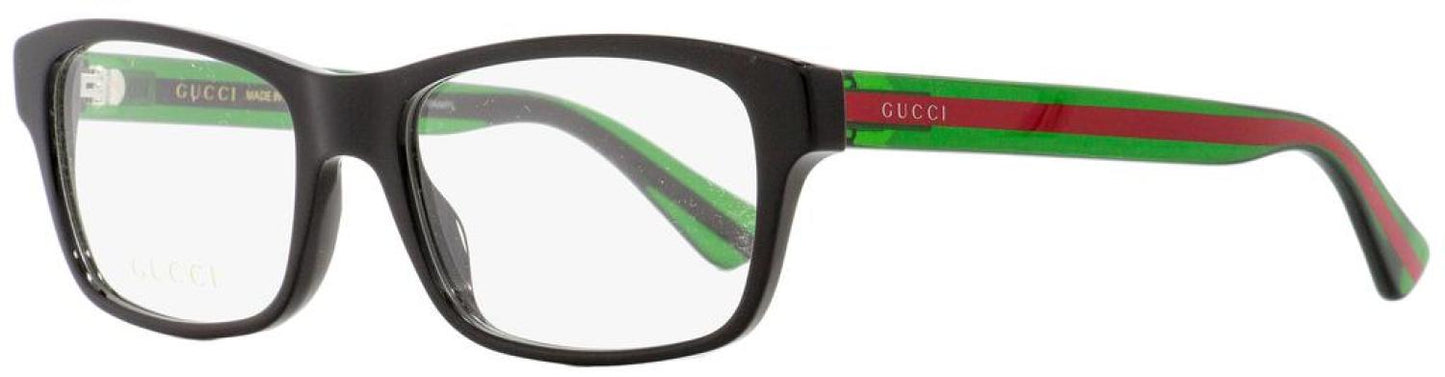 Gucci Men's  Eyeglasses GG0006O 006 Black/Green/Red 55mm