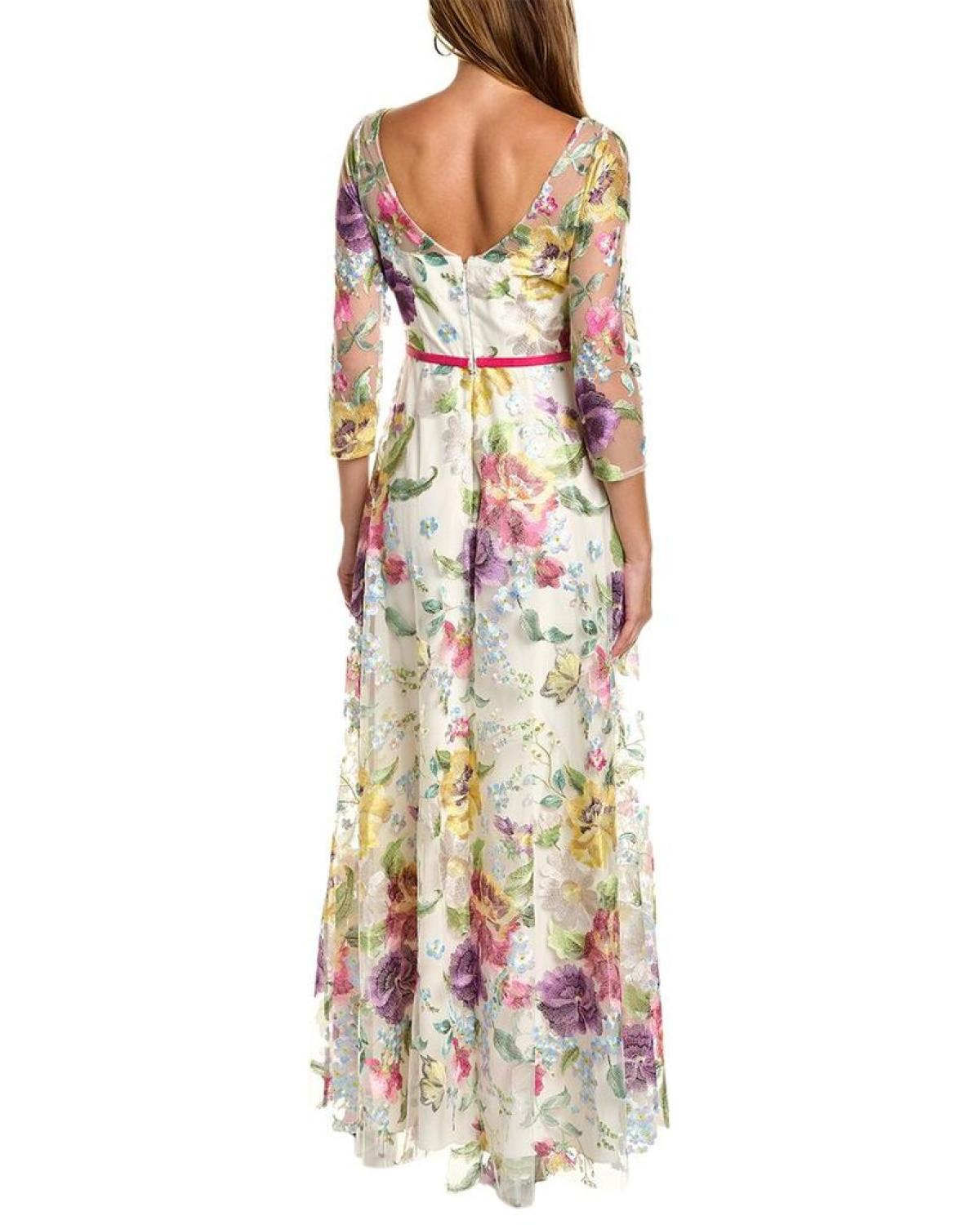 Marchesa Notte Floral Gown