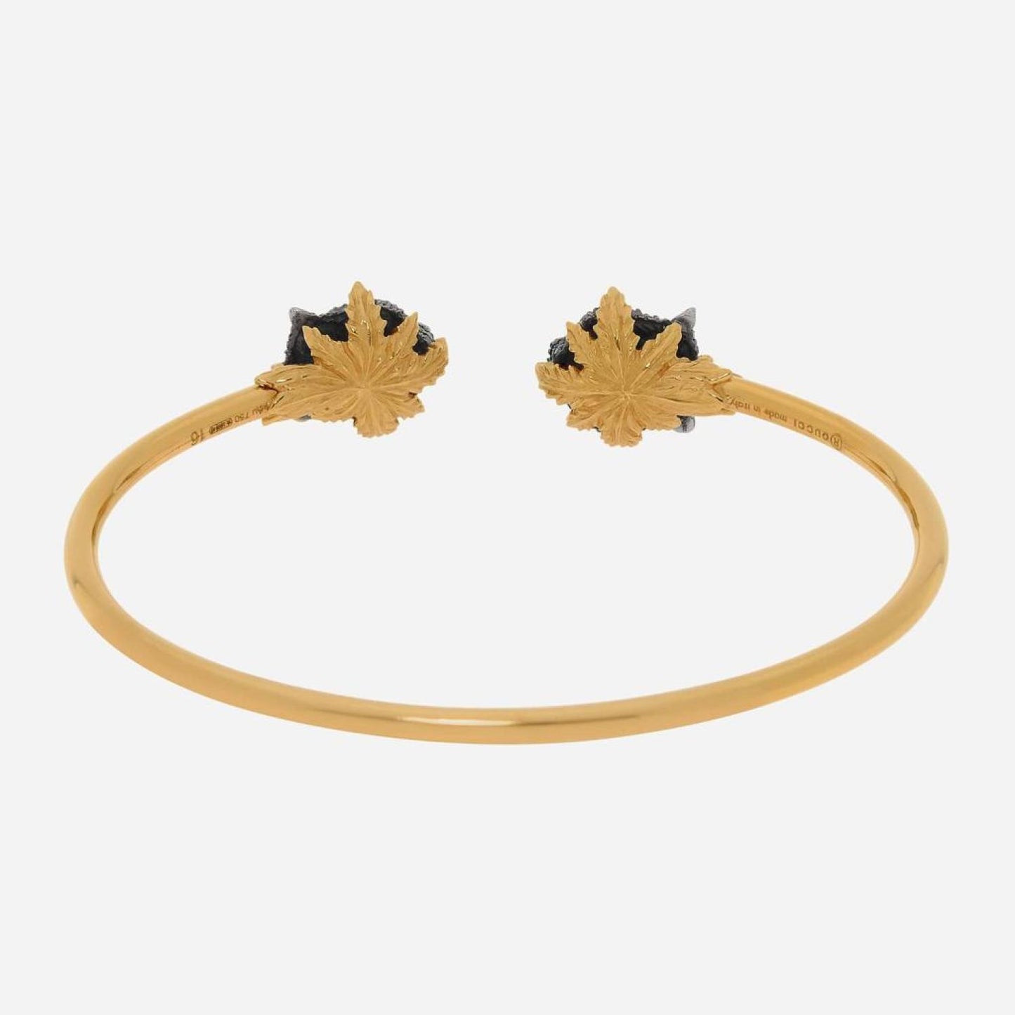 Gucci Le Marche Des Merveilles 18K Yellow Gold and Sterling Silver, Diamond 0.69ct. tw. and Mother of Pearl Cuff Bracelet YBA459246001017