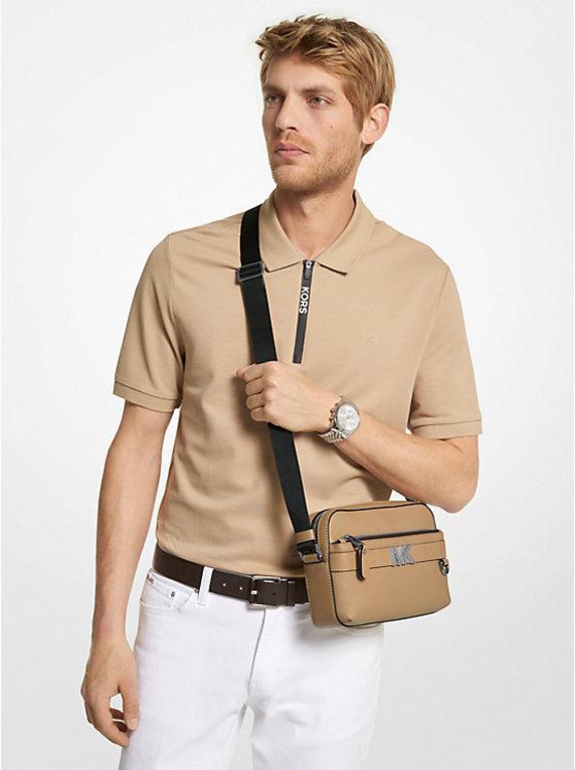 Hudson Pebbled Leather Utility Crossbody Bag