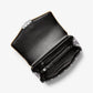 Soho Large Contrast Trim Quilted Faux Leather Shoulder Bag