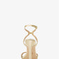Amara Metallic Snake Embossed Leather Sandal