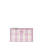Morgan Gingham Field Printed Pvc Small Slim Bifold Wallet