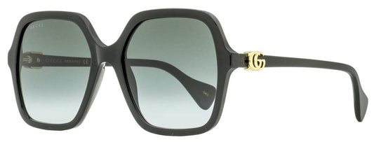 Gucci Women's Square Sunglasses GG1072S 001 Black/Gold 56mm