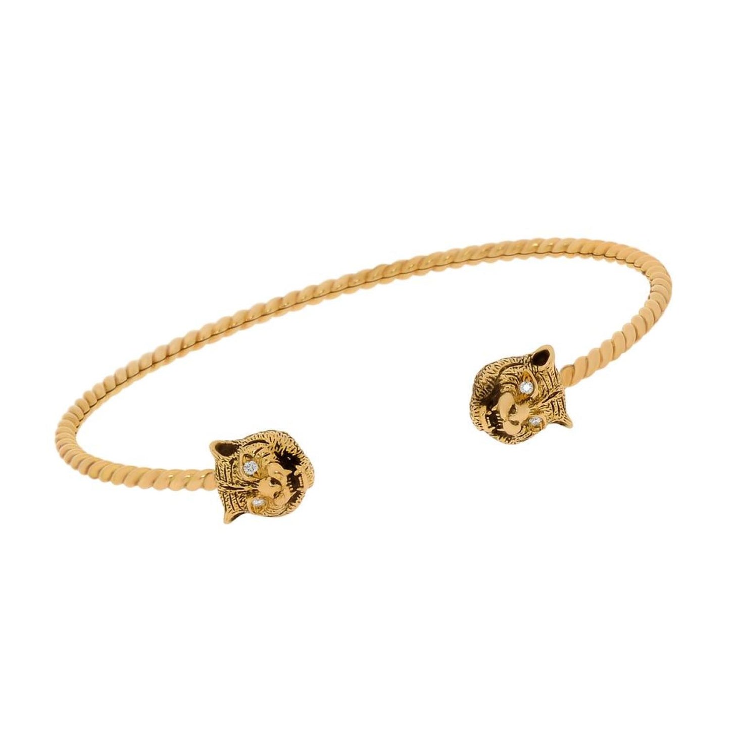 Gucci Le Marche Des Merveilles 18K Yellow Gold, Diamond Cuff Bracelet YBA526320001016