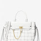 Hamilton Legacy Large Woven Leather Belted Satchel
