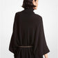 Wool Blend Turtleneck Poncho