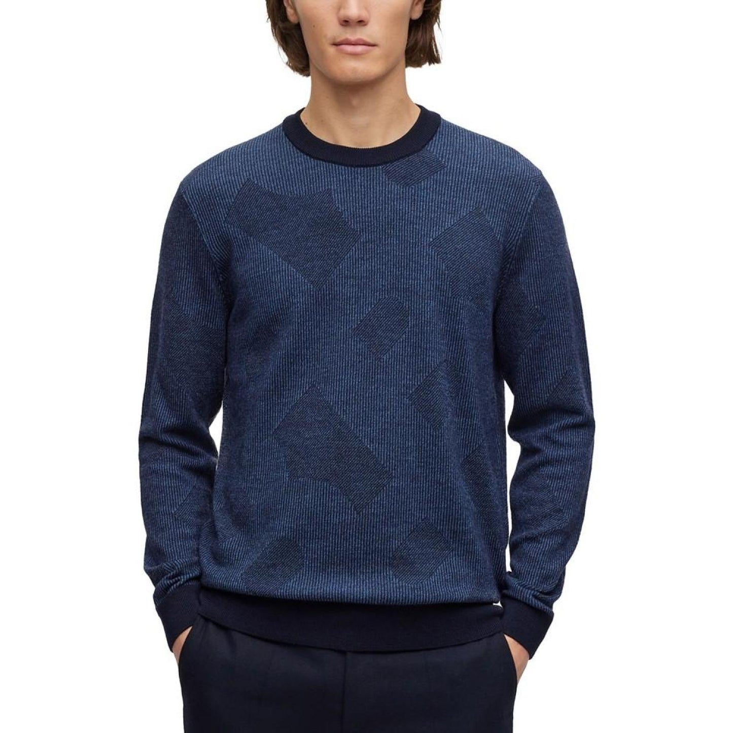 Men's Two-Tone Monogram Sweater
