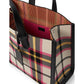 Manhattan Museum Plaid Knit Jacquard Large Tote