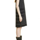 Serio Knit Stripe Dress In Navy/white