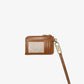 Small Crocodile Embossed Leather Zip Card Case