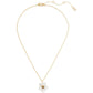 Gold-Tone Freshwater Pearl (8-9mm) Flower Pendant Necklace, 16" + 3" extender