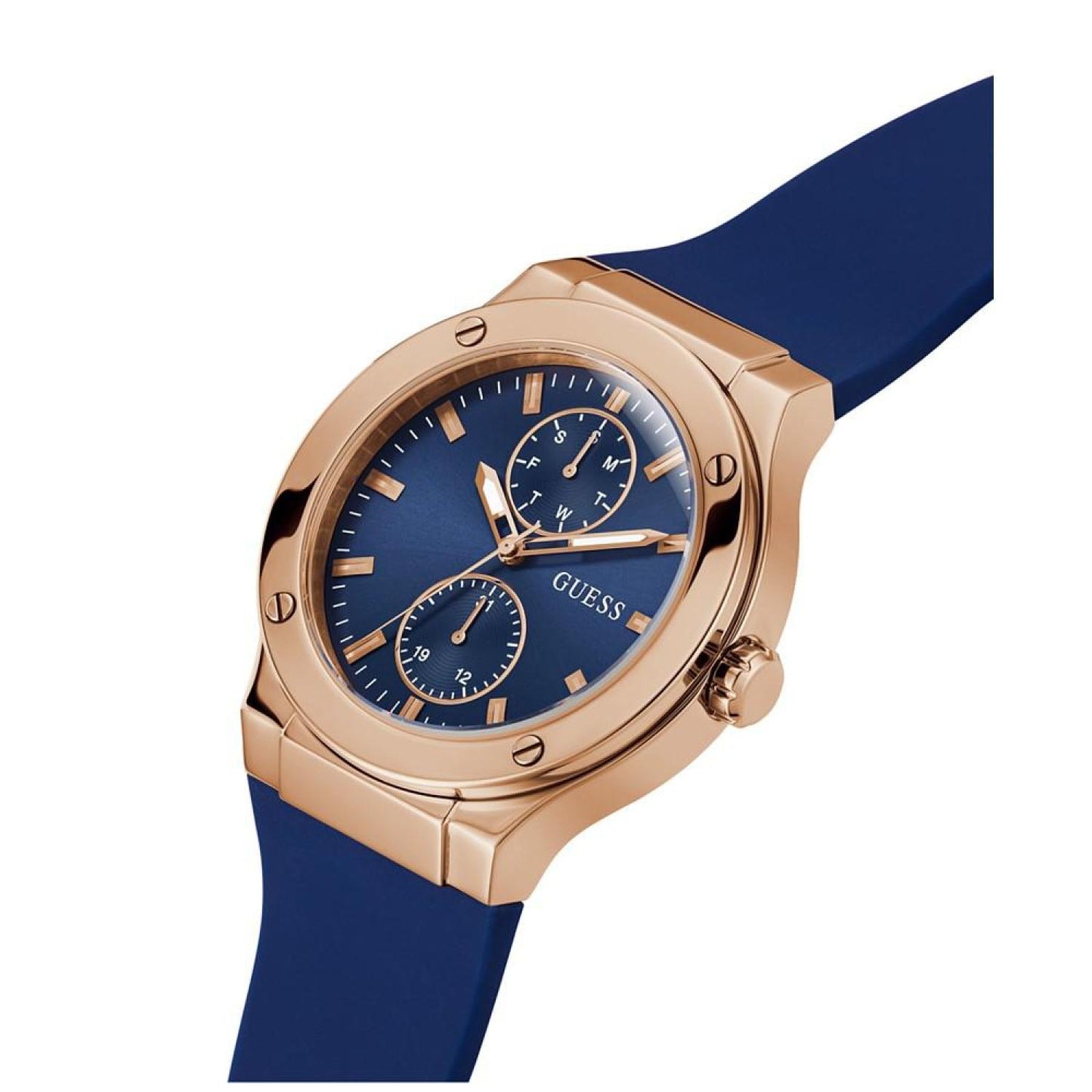 Men's Multi-Function Blue Silicone Watch 45mm