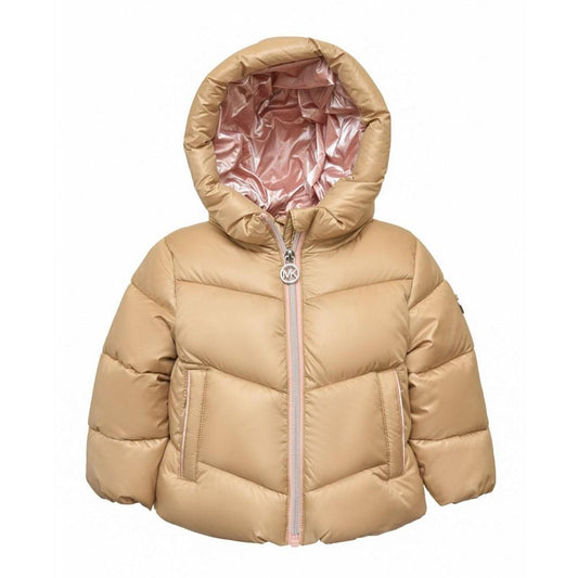 Baby Girls Metallic Lined Hood Puffer Jacket