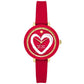 Women's Park Row Three Hand Red Silicone Watch 34mm