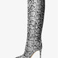 Rue Snake Embossed Leather Knee Boot