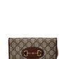 Gucci Horsebit 1955 GG Supreme Canvas & Leather Wallet On Chain