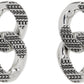 Silver Monogram Chain Link Earrings