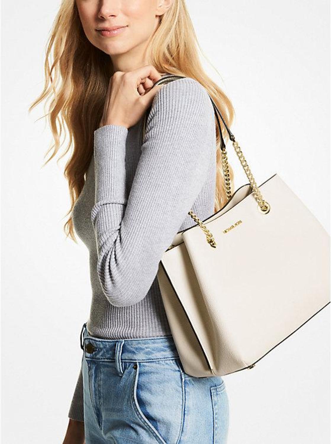 Teagan Large Pebbled Leather Shoulder Bag