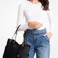 Jet Set Large Saffiano Leather Shoulder Bag