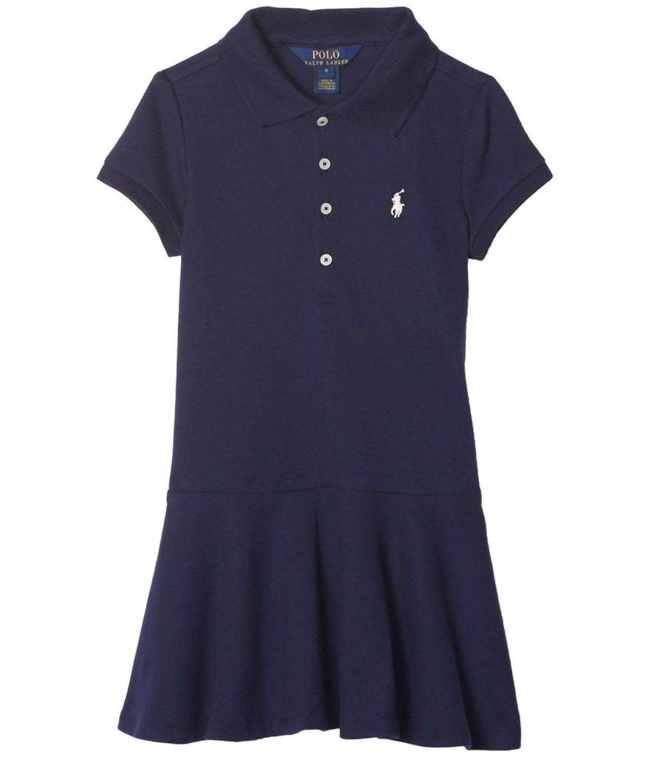 Short Sleeve Polo Dress (Little Kids)
