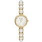 Monroe Gold-Tone Stainless Steel & Faux Pearl Bracelet Watch 24mm