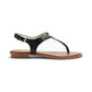 Women's MK Plate Flat Thong Sandals