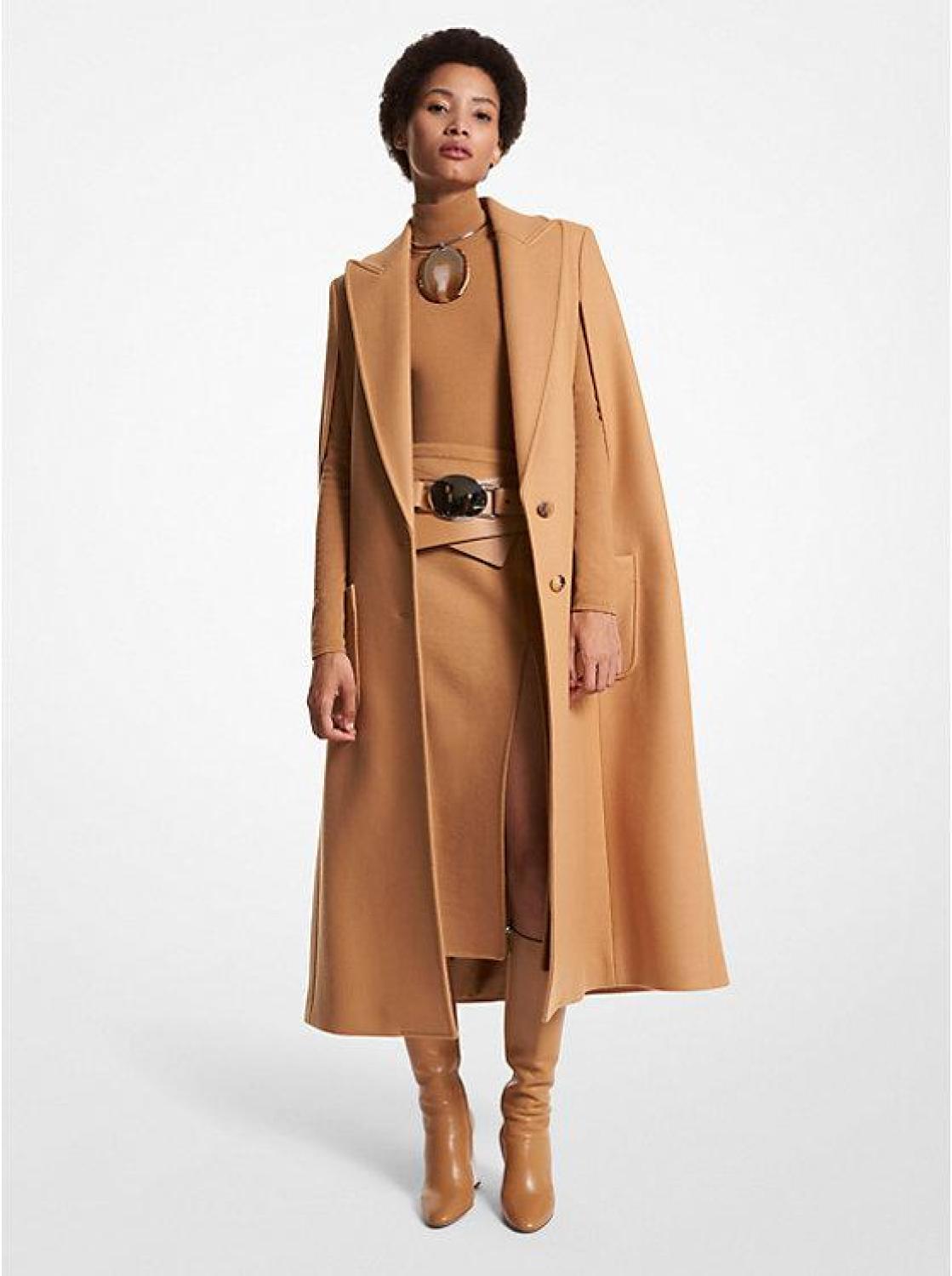 Wool Melton Cape Coat