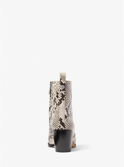 Harlow Snake Embossed Leather Boot