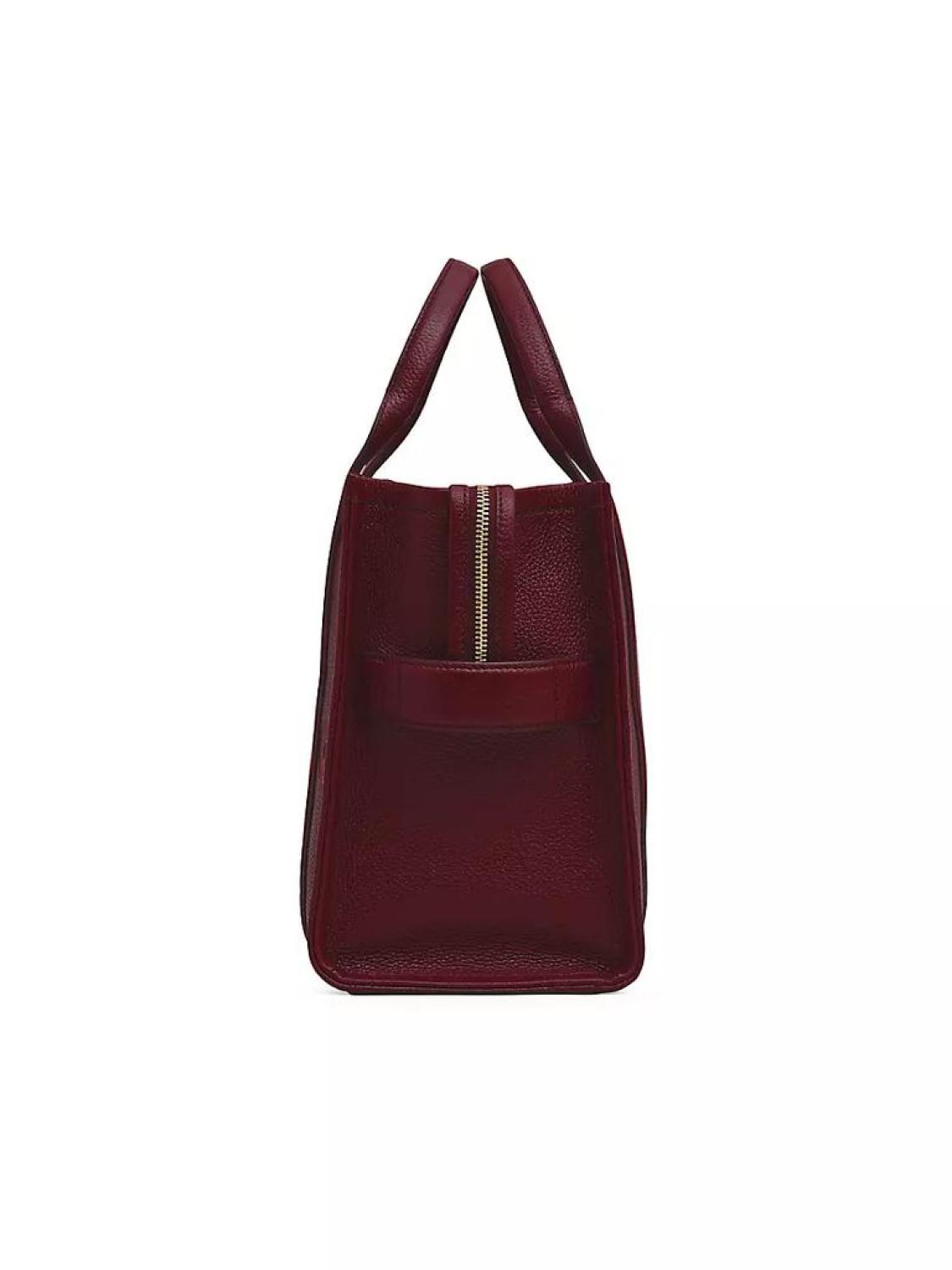 Small Leather Traveler Tote Bag