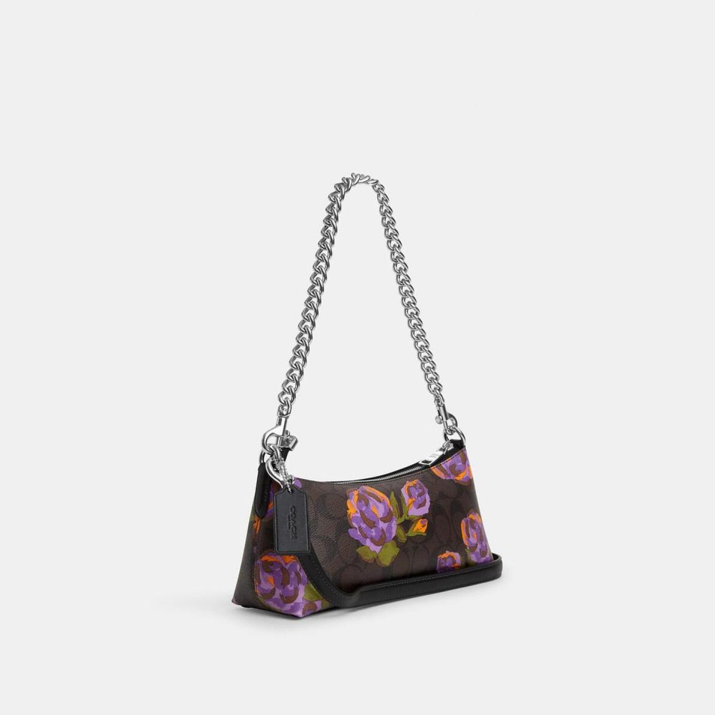 Coach Outlet Charlotte Shoulder Bag In Signature Canvas With Rose Print