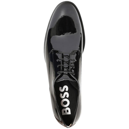 Hugo Boss Men's Patent Leather Colby Printed Derby Dress Shoe