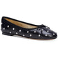 Honey Pearls Womens Embellished Bow Tie Ballet Flats