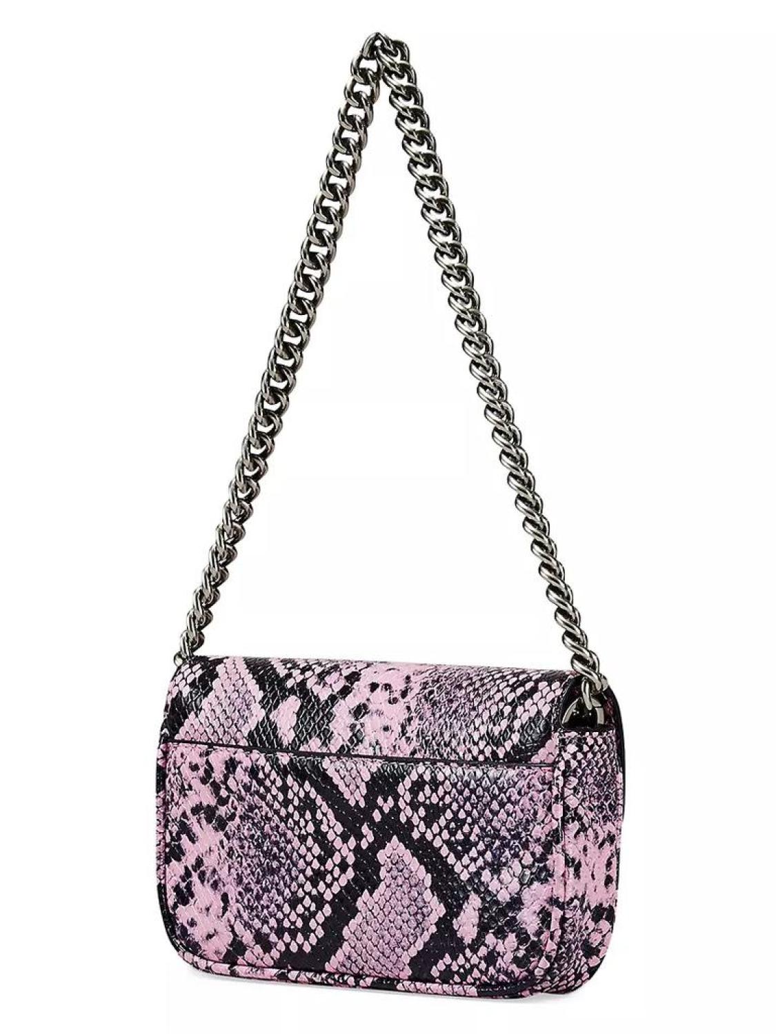 The Snake-Embossed Leather J Marc Mini Shoulder Bag