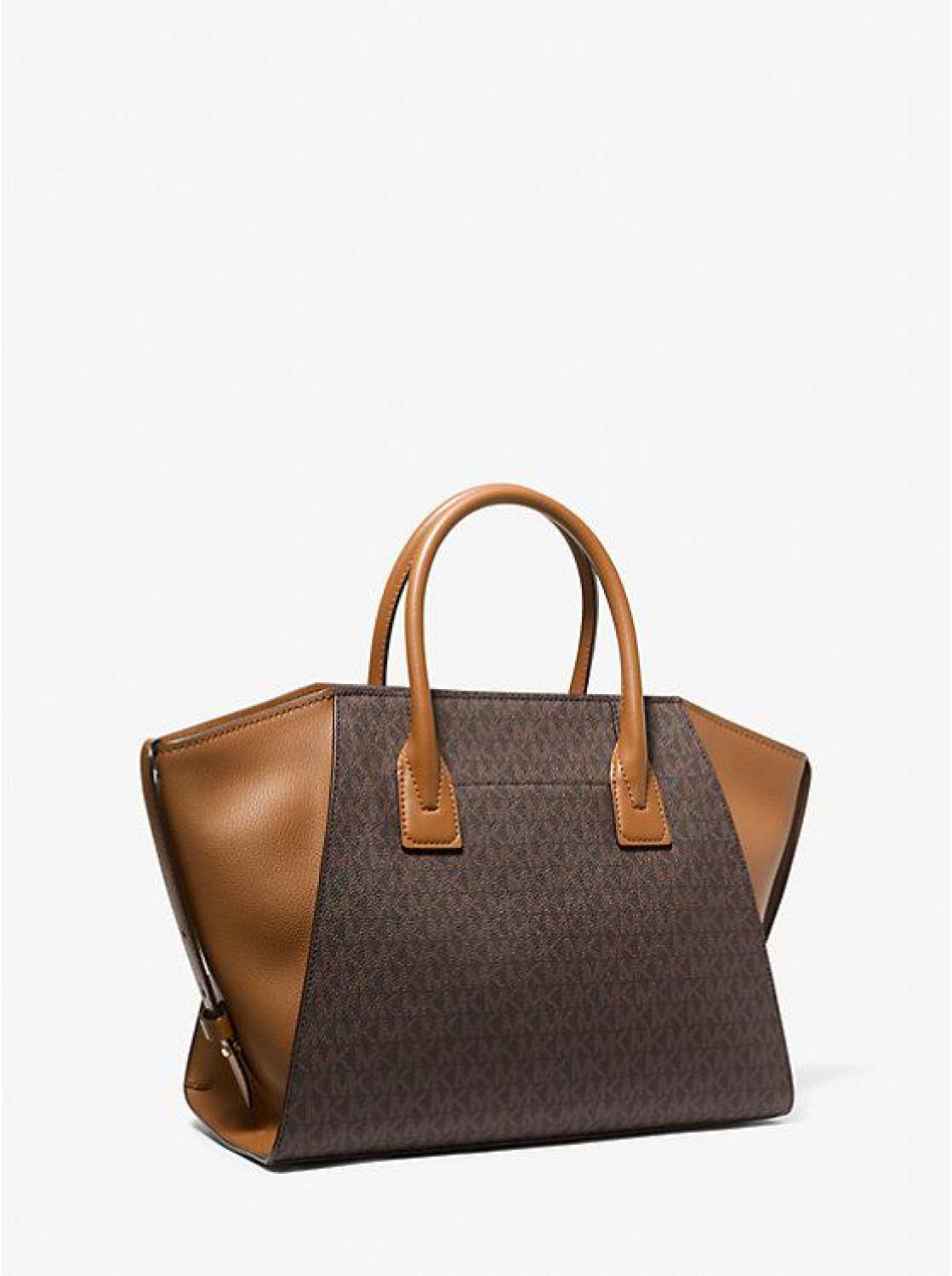 Avril Large Logo Top-Zip Satchel
