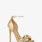 Jordyn Embellished Metallic Snake Embossed Leather Platform Sandal