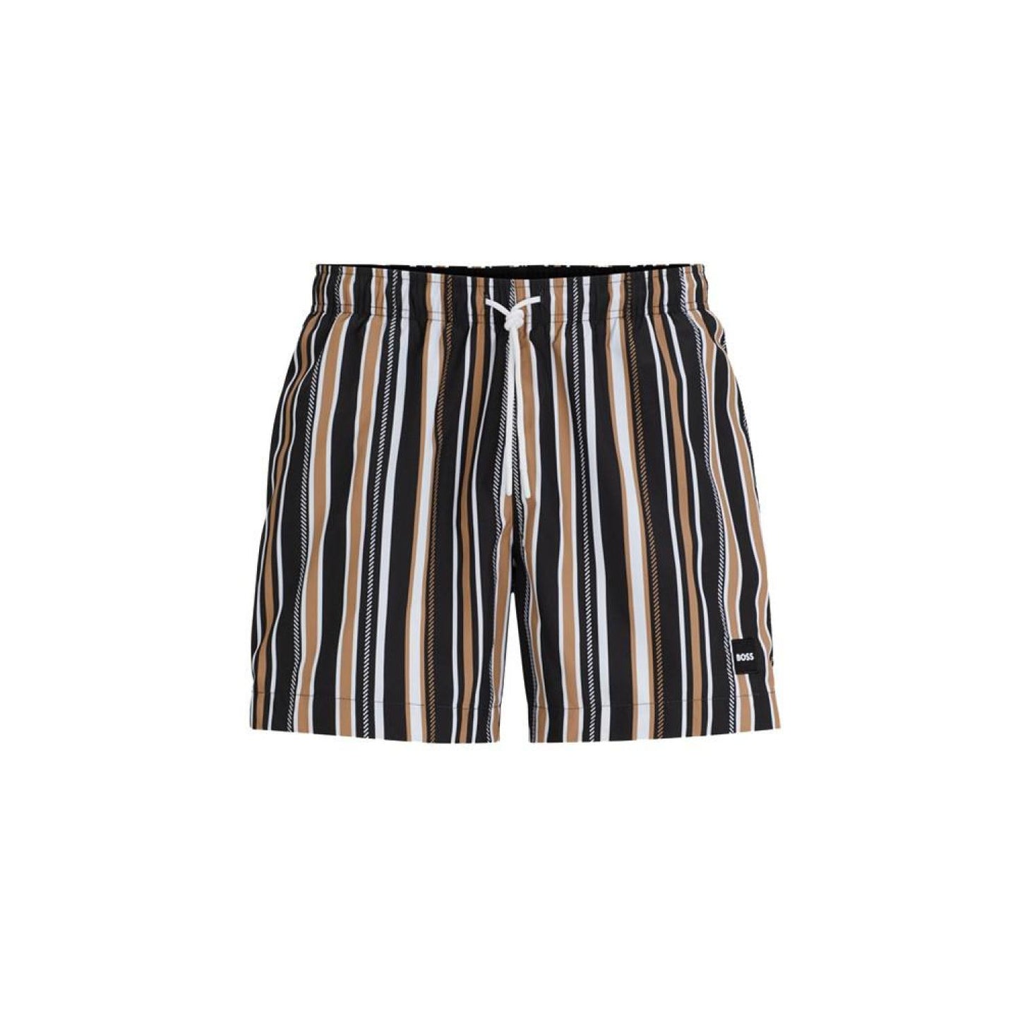 Men's Quick-Dry Fabric Striped Swim Shorts