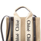 Chloé Woody Mini Canvas & Leather Tote
