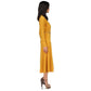 Women's Solid Chain Faux-Wrap Dress