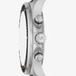 Oversized Nolan Silver-Tone and Silicone Watch