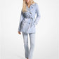Frayed Denim Trench Coat