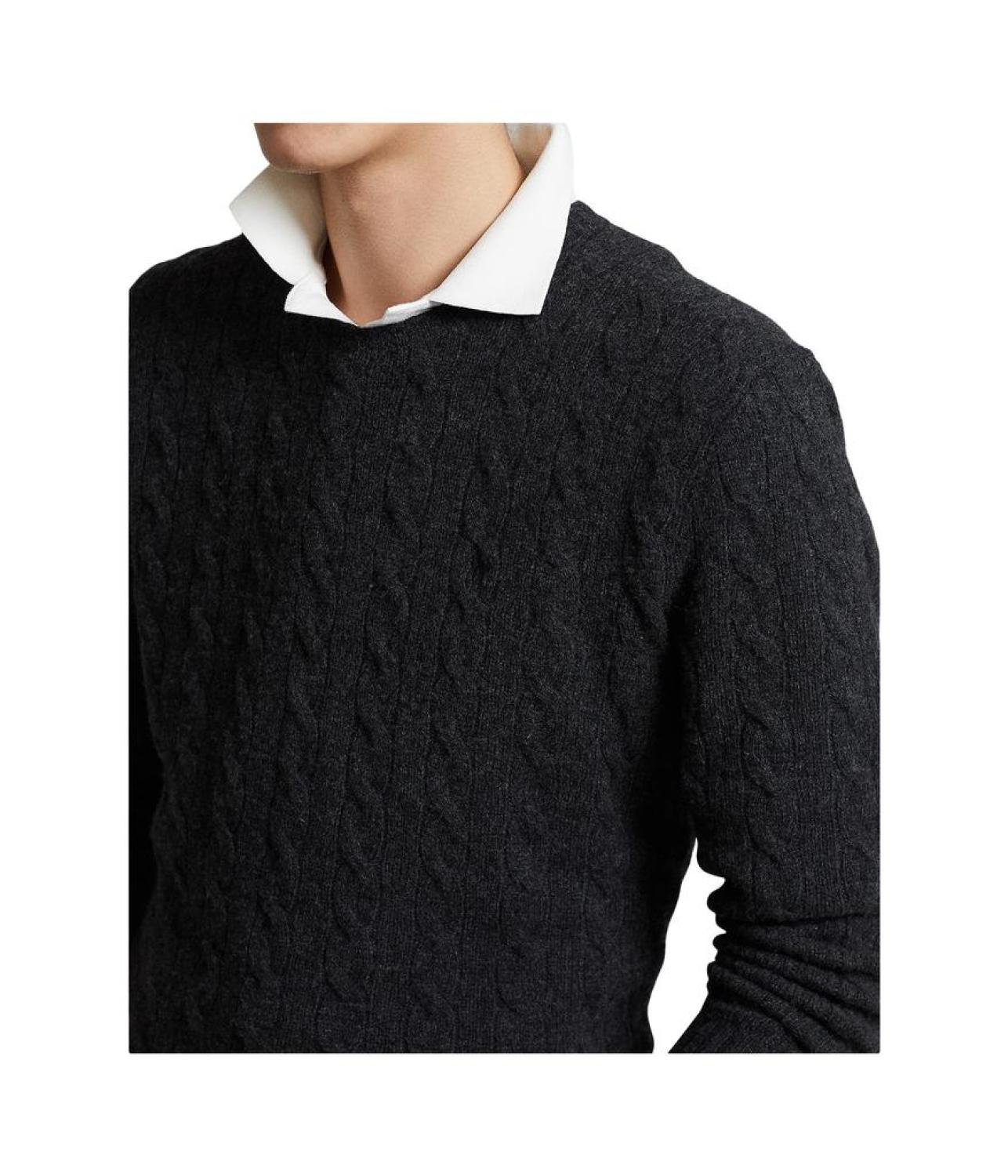 Wool-Cashmere Cable-Knit Sweater
