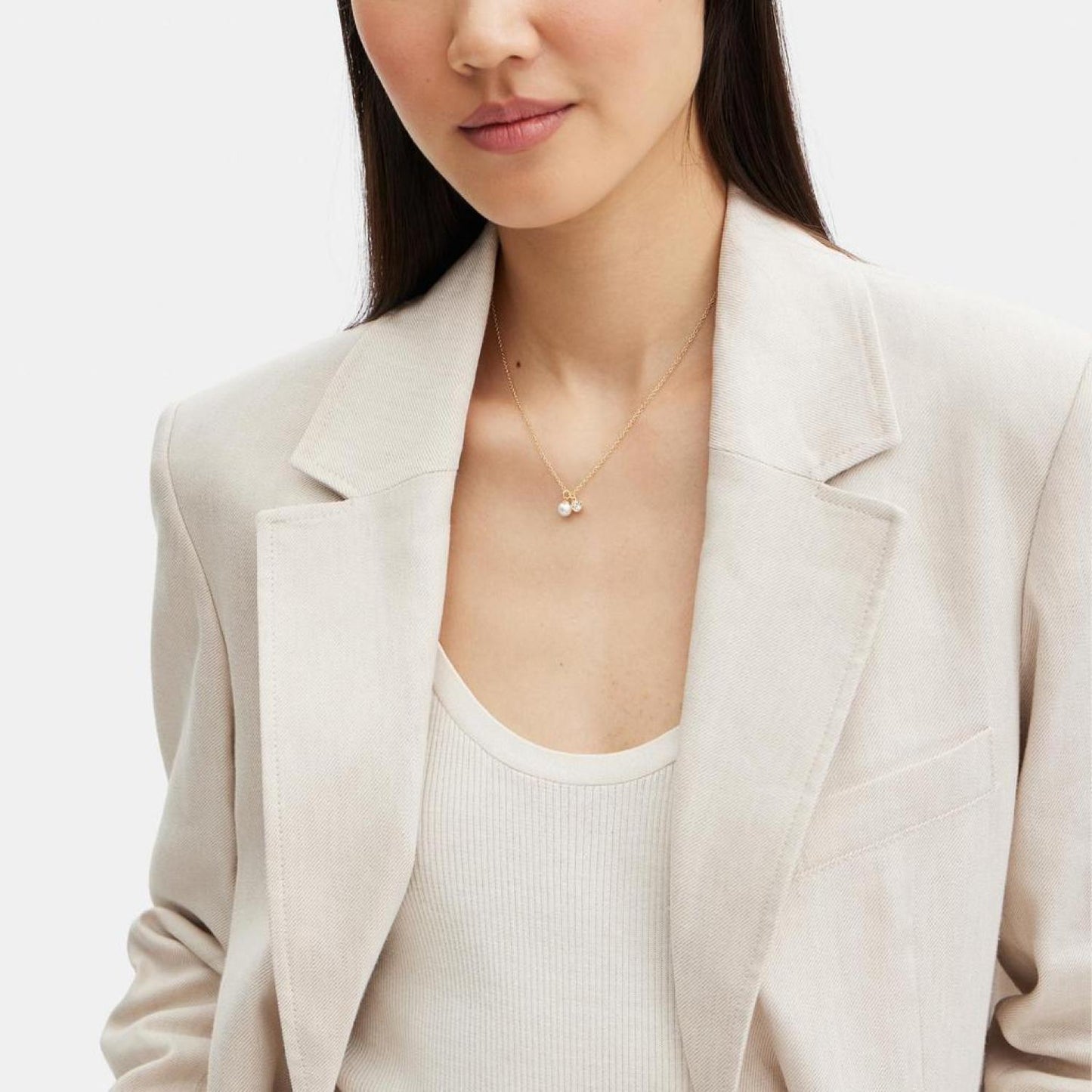 Pearl Charm Pendant Necklace