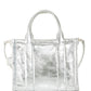 The Metallic Leather Small Tote Bag