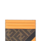 FENDI Diagonal Leather Card Holder