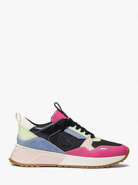 Theo Color-Block Leather Trainer