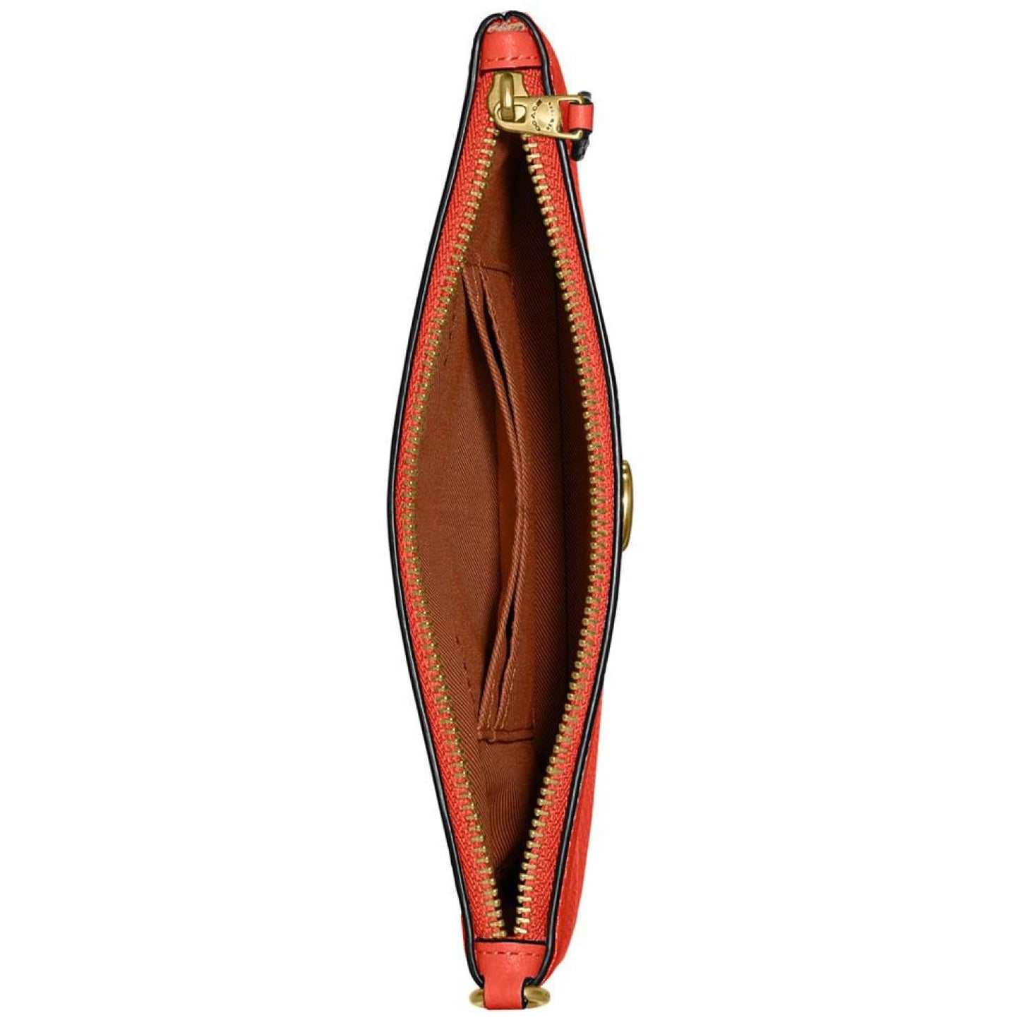 Polished Pebble Leather Small Zip-Top Wristlet