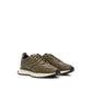 Mixed-material trainers with branding